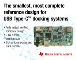 TI&apos;s multiport minidock reference design speeds development of USB Type-C and Power Delivery docking stations (PRNewsFoto/Texas Instruments)