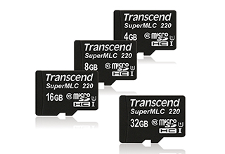 microSD cards carry capacities of 4GB, 8GB, 16GB and 32GB