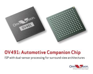 The OV491, OmniVision&apos;s ISP with dual-sensor processing for surround view architectures. (PRNewsFoto/OmniVision Technologies, Inc.)