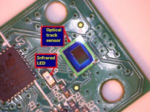 bare sensor and LED