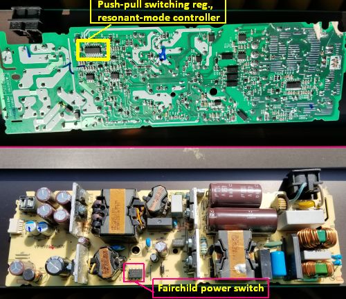Power supply PCB front and back