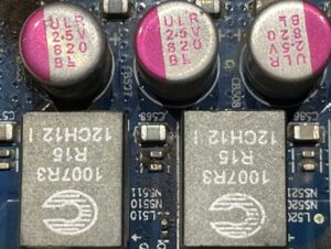 DC-DC converter power transistors and inductors